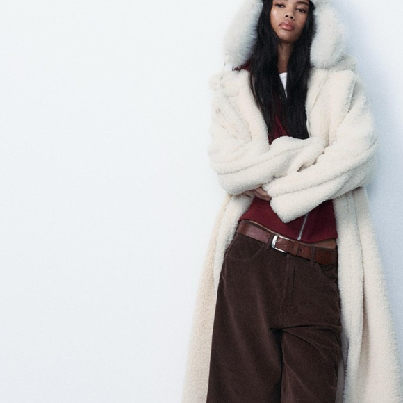 Zara long fleece coat - Picture 6 of 6